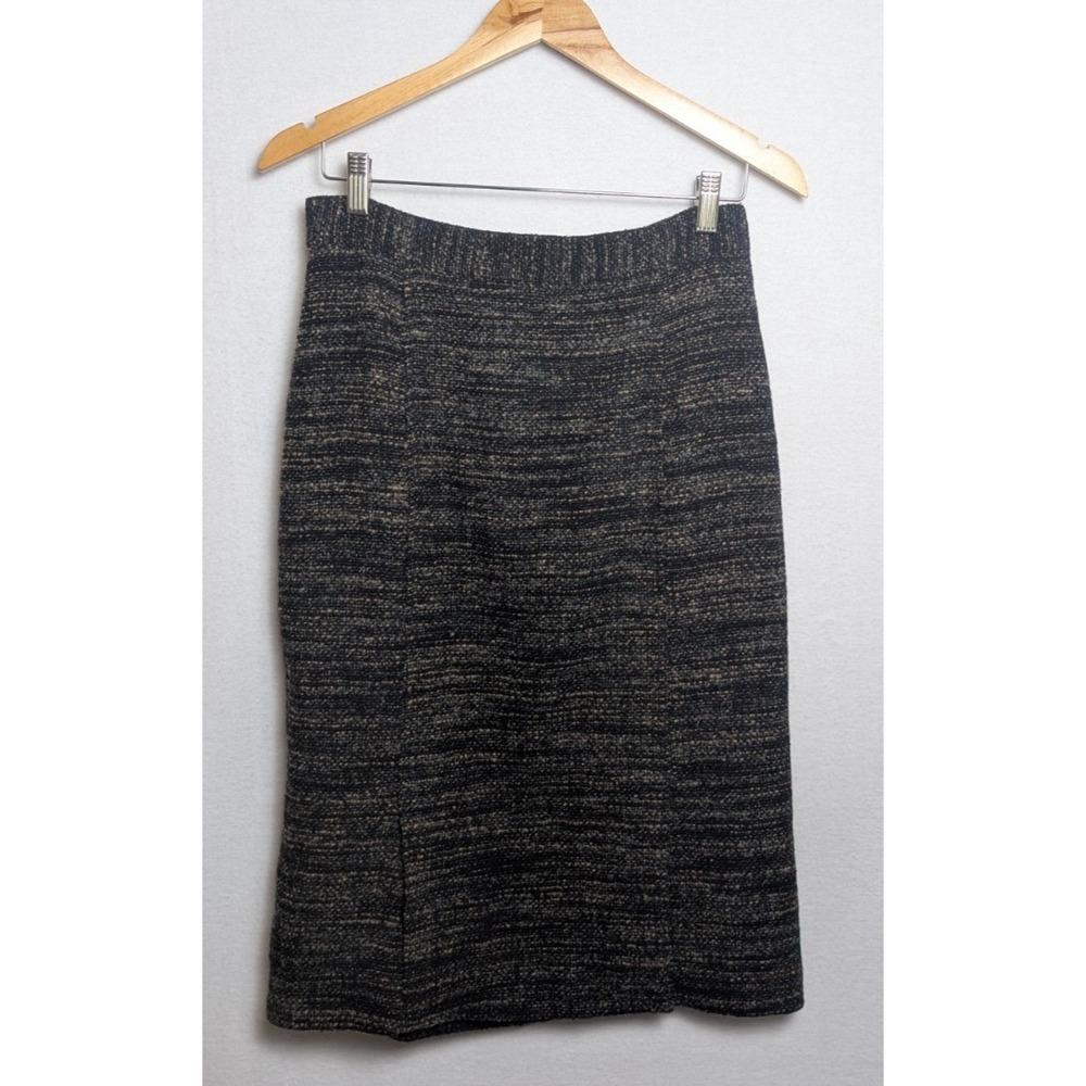 VTG 90s Dolce & Gabbana Tweed Pencil Skirt IT 46 Leopard Lined Italy Y2K Sz S/M